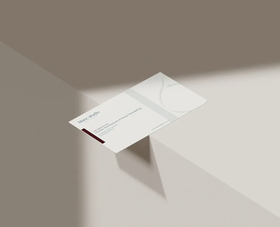 Brand identity for Blanc Studio, an interior architecture studio in Bucharest